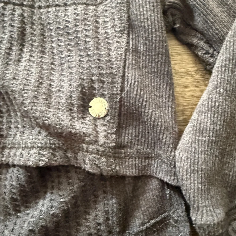 Justice Black Waffle Knit Button-Front Cardigan